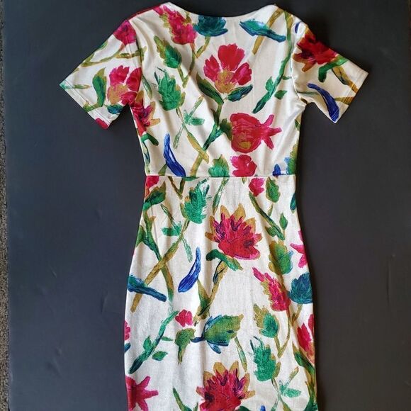 Zara Trafaluc Floral Felt Dress - Picture 7 of 9